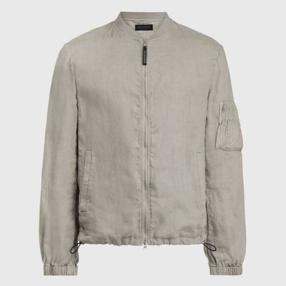 All Saints Linen Bomber Jacket - Picture 1 of 12